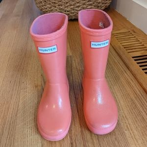 Hunter boots girls size 9